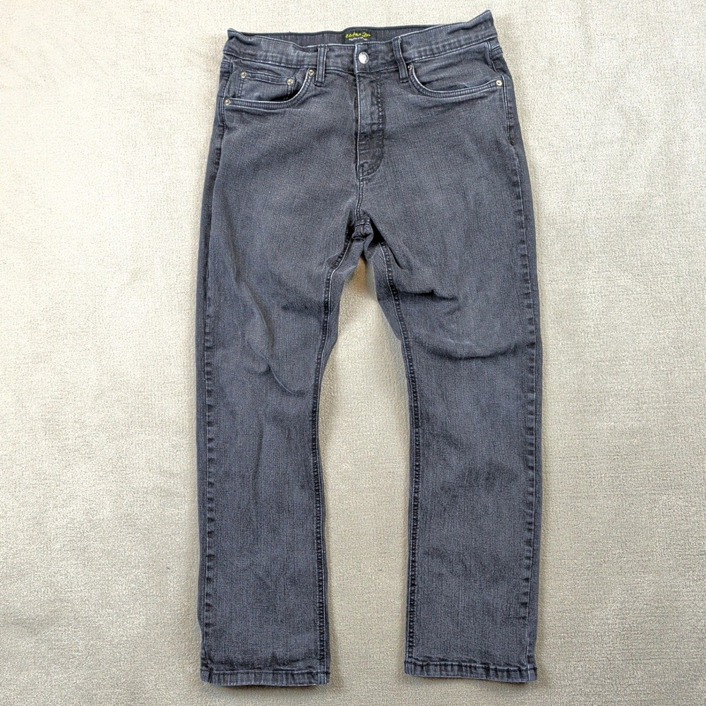 Urban Star Jeans Men 36x30 Faded Black Straight Leg Stretch Denim 5 Pocket Pants